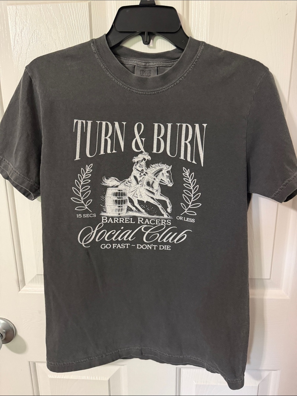 Comfort Colors Turn & Burn Barrel Racers Social Club Tee - Black